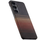 Magsafe Калъф за Samsung S24, Pitaka MagEZ 4 Case, Кафяв (9)