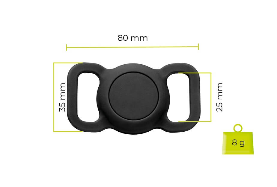 Калъф за Каишка за Apple AirTag 1/ 2, Mobile Origin Airtag Pet Collar Case, Черен (11)