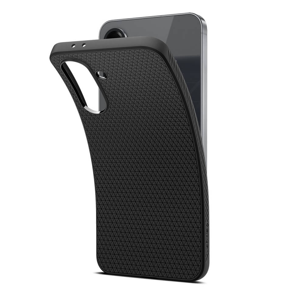 Противоударен Силиконов Калъф за Samsung A26, Spigen Liquid Air Case, Черен (7)