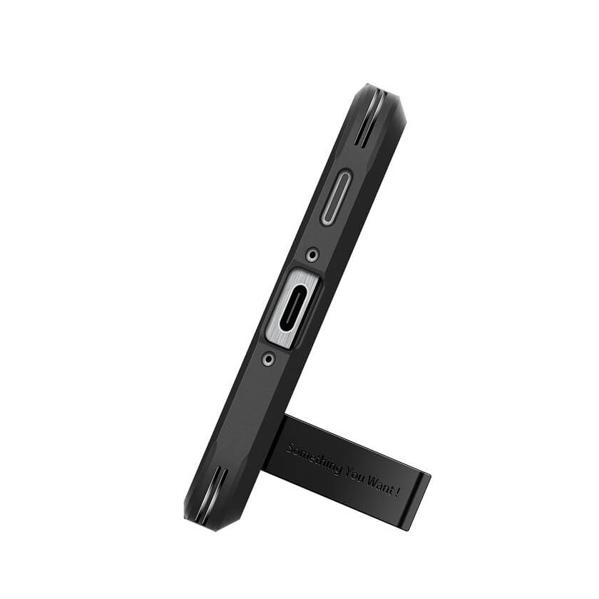 Калъф с Поставка за Samsung A56 5G, Spigen Tough Armor Case, Черен (8)