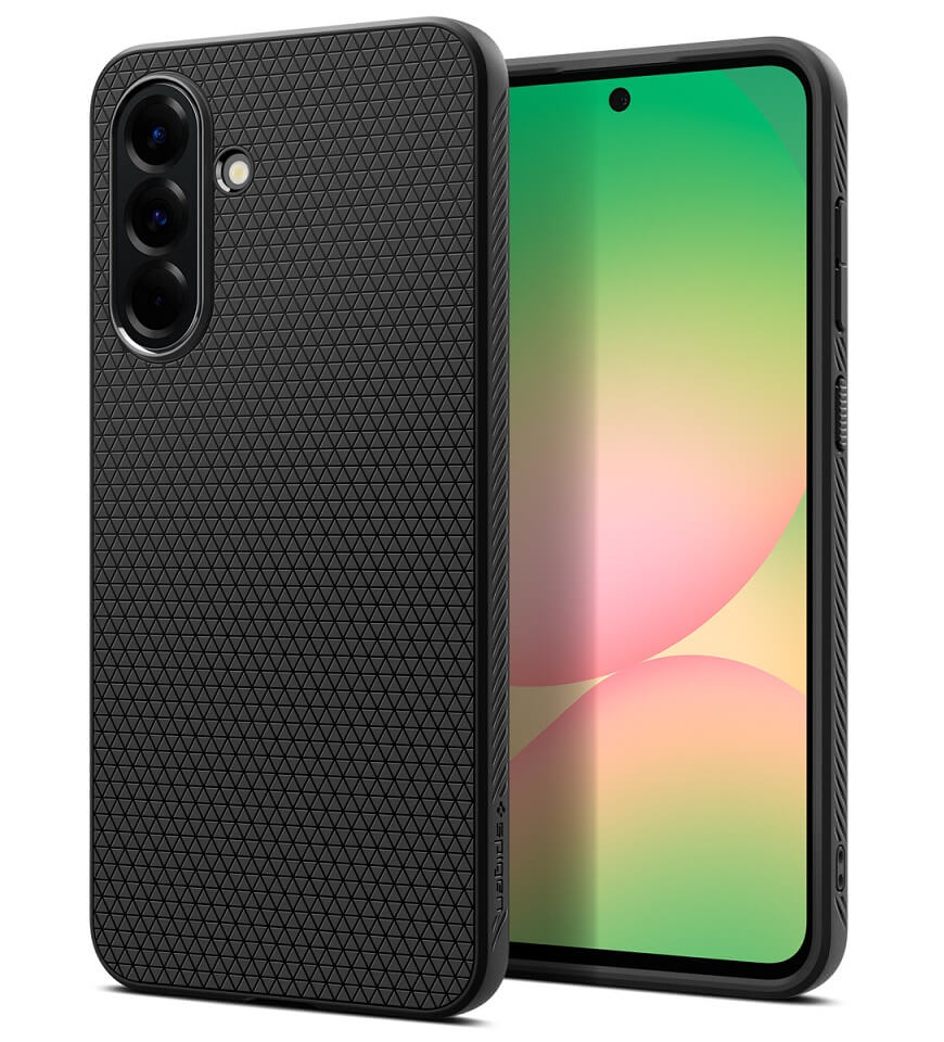 Противоударен Силиконов Калъф за Samsung A36, Spigen Liquid Air Case, Черен
