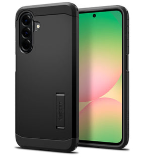 Калъф с Поставка за Samsung A56 5G, Spigen Tough Armor Case, Черен
