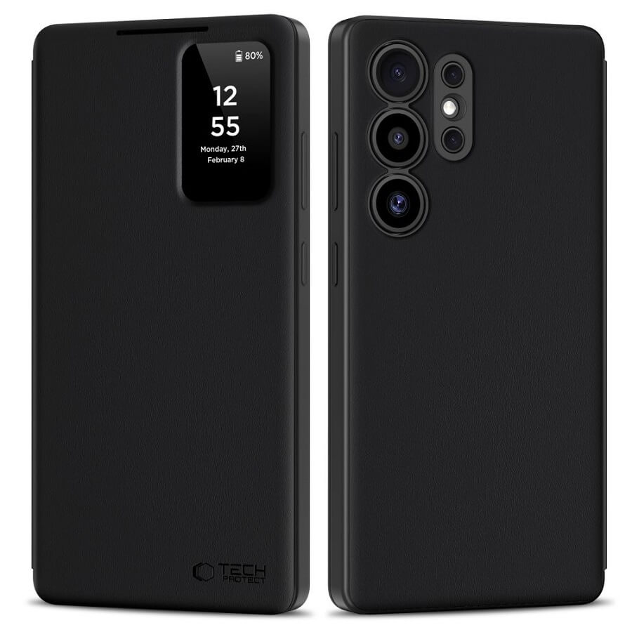 Активен Калъф за Samsung S25 Ultra, Tech-Protect Smart Wallet Book Case, Черен (3)