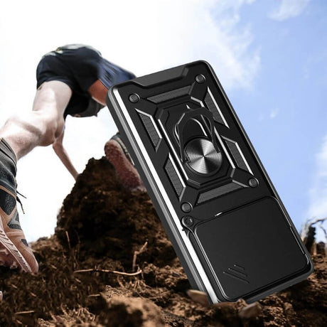 Калъф с Предпазител за Камера и Стойка за Xiaomi Redmi Note 14 4G, Tech-Protect CamShield Pro Case, Черен (2)