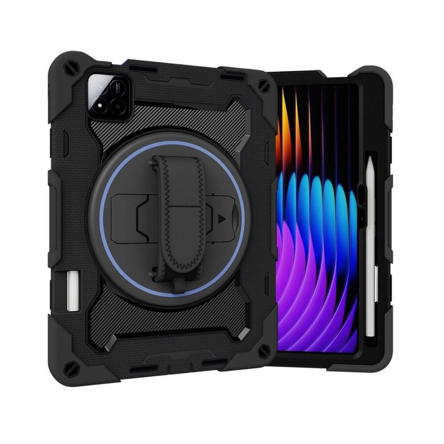 Калъф с Дръжка за Xiaomi Pad 8 Pro/ 8/ 7 Pro/ 7 11.2", Tech-Protect Solid360 Case, Черен (3)