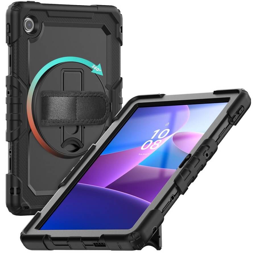 Калъф с Дръжка за Lenovo Tab 10.1" TB-311, Tech-Protect Solid360 Case, Черен (3)