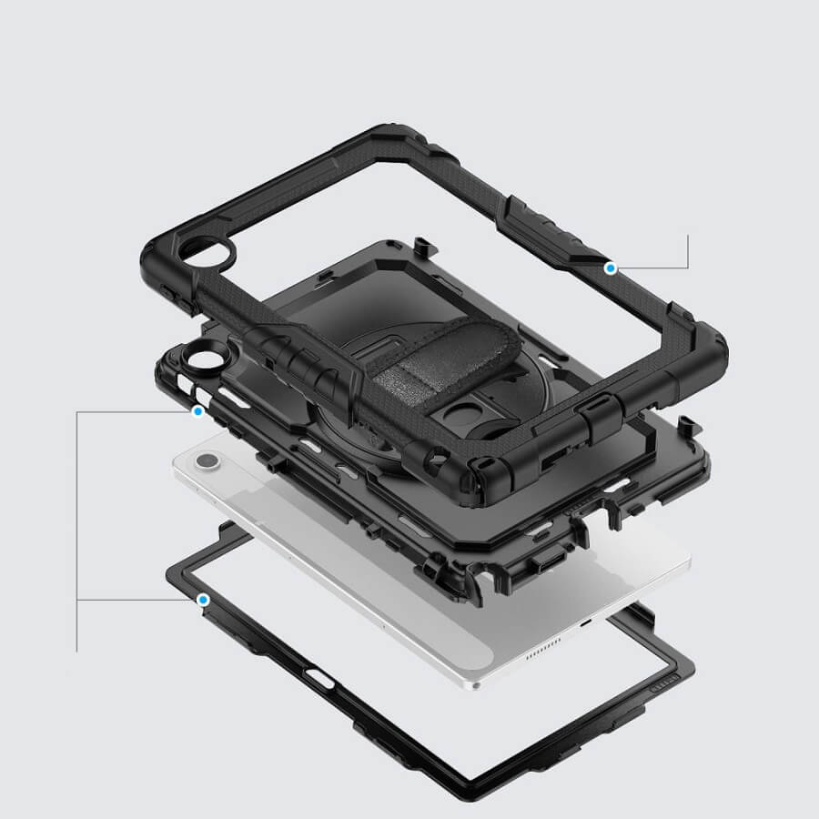 Калъф с Дръжка за Lenovo Tab 10.1" TB-311, Tech-Protect Solid360 Case, Черен (4)