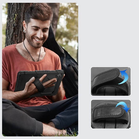 Калъф с Дръжка за Lenovo Tab 10.1" TB-311, Tech-Protect Solid360 Case, Черен (7)