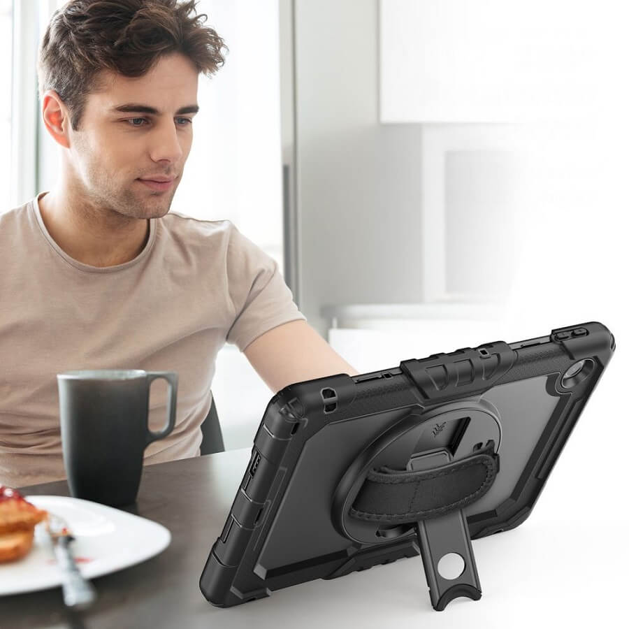Калъф с Дръжка за Lenovo Tab 10.1" TB-311, Tech-Protect Solid360 Case, Черен (6)