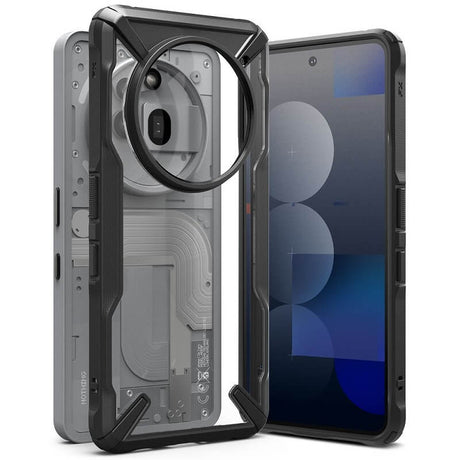 Противоударен Калъф за Nothing Phone 3A Pro, Ringke Fusion X Case, Черен (3)