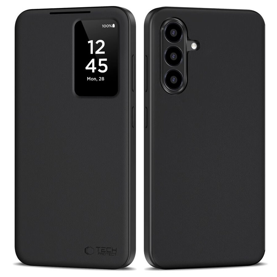 Активен Калъф за Samsung A56, Tech-Protect Smart Wallet Book Case, Черен