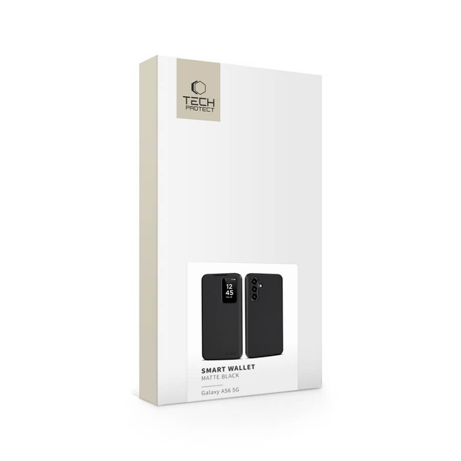 Активен Калъф за Samsung A56, Tech-Protect Smart Wallet Book Case, Черен (5)