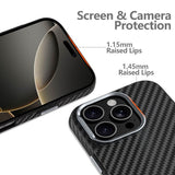 Magsafe Калъф за Samsung S25 Ultra, Tech-Protect ION Carbon Case, Черен (2)