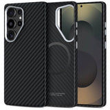 Magsafe Калъф за Samsung S25 Ultra, Tech-Protect ION Carbon Case, Черен