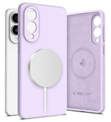 Magsafe Калъф за Samsung S25 Edge, Tech-Protect Liquid Silicone Case, Лилав
