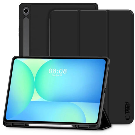 Защитен Калъф за Samsung Tab S10 FE Plus 13.1", Tech-Protect Trifold Slim Pen Case, Черен (2)