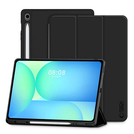 Защитен Калъф за Samsung Tab S10 FE Plus 13.1", Tech-Protect Trifold Slim Pen Case, Черен