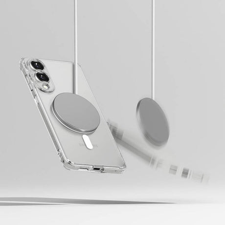 Magsafe Калъф за Samsung S25 Edge, Ringke Fusion Magnetic Case, Прозрачен (6)