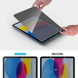 Затъмняващ Стъклен Протектор за iPad 11th 2025 A16/ 10th 2022, Tech-Protect Privacy Spy Plus Glass, Черен (3)