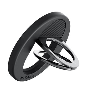 Magsafe Поставка-Пръстен, Pitaka MagEZ Ring Grip 3 Black-Grey, Черен