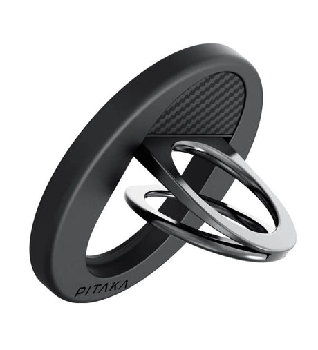 Magsafe Поставка-Пръстен, Pitaka MagEZ Ring Grip 3 Black-Grey, Черен