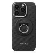 Magsafe Поставка-Пръстен, Pitaka MagEZ Ring Grip 3 Black-Grey, Черен (3)