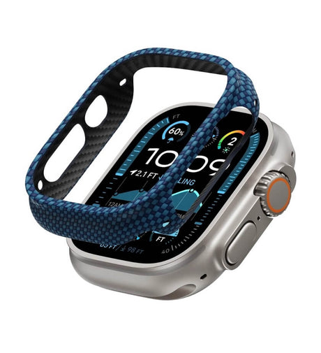 Карбонов Калъф за Apple Watch Ultra 49mm, Pitaka Air Moonrise Case, Син (2)