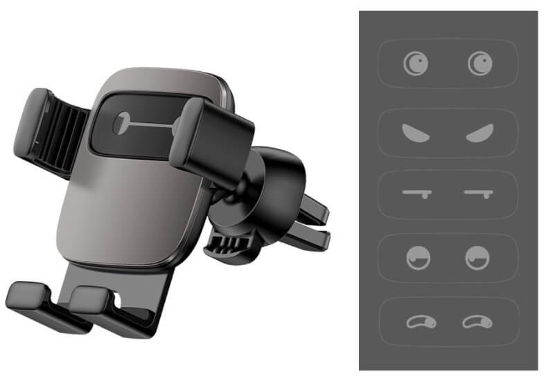 Универсална Стойка за Кола, Baseus Car Mount Cube Gravity, Черен (7)