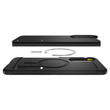Magsafe Противоударен Калъф за Samsung S25 Edge, Spigen Tough Armor Case, Черен (8)