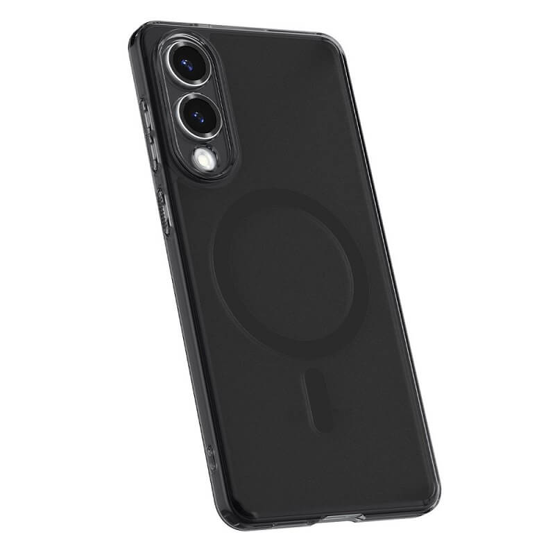 Magsafe Противоударен Калъф за Samsung S25 Edge, Spigen Ultra Hybrid Frost Case, Черен (7)
