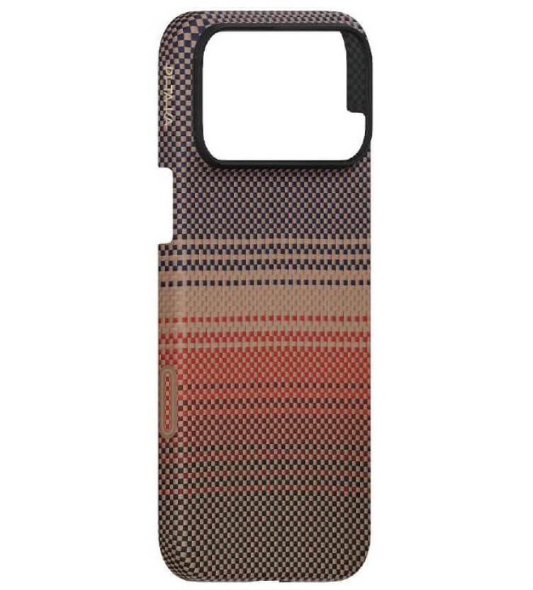 Magsafe Калъф за iPhone 17 Pro, Pitaka Edge Sunset Case, Кафяв (3)