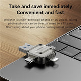 Card Reader 4in1 TF, Yesido GS23, Сив (6)