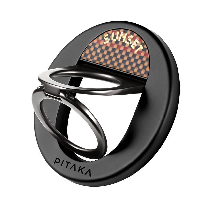 Magsafe Поставка-Пръстен, Pitaka MagEZ Ring Grip 3 Sunset, Кафяв (4)