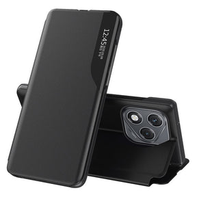 Активен Калъф за Honor 400 Lite, View Window Leather Case, Черен