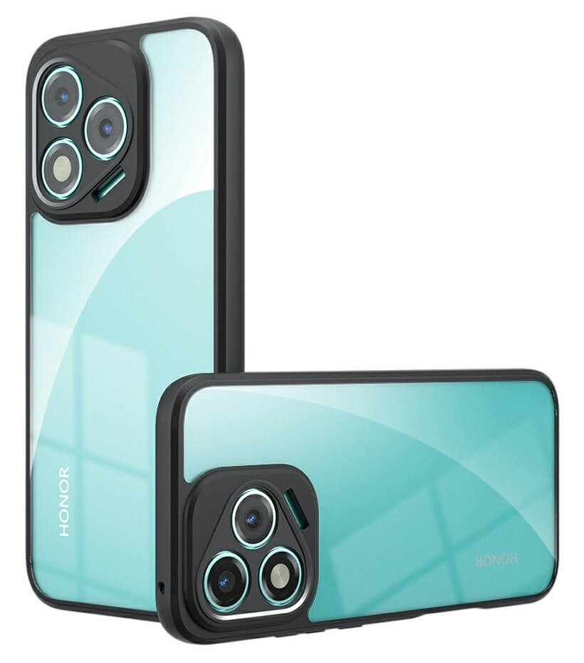 Противоударен Хибриден Калъф за Honor 400 Lite, Shockproof Clear Case, Черен