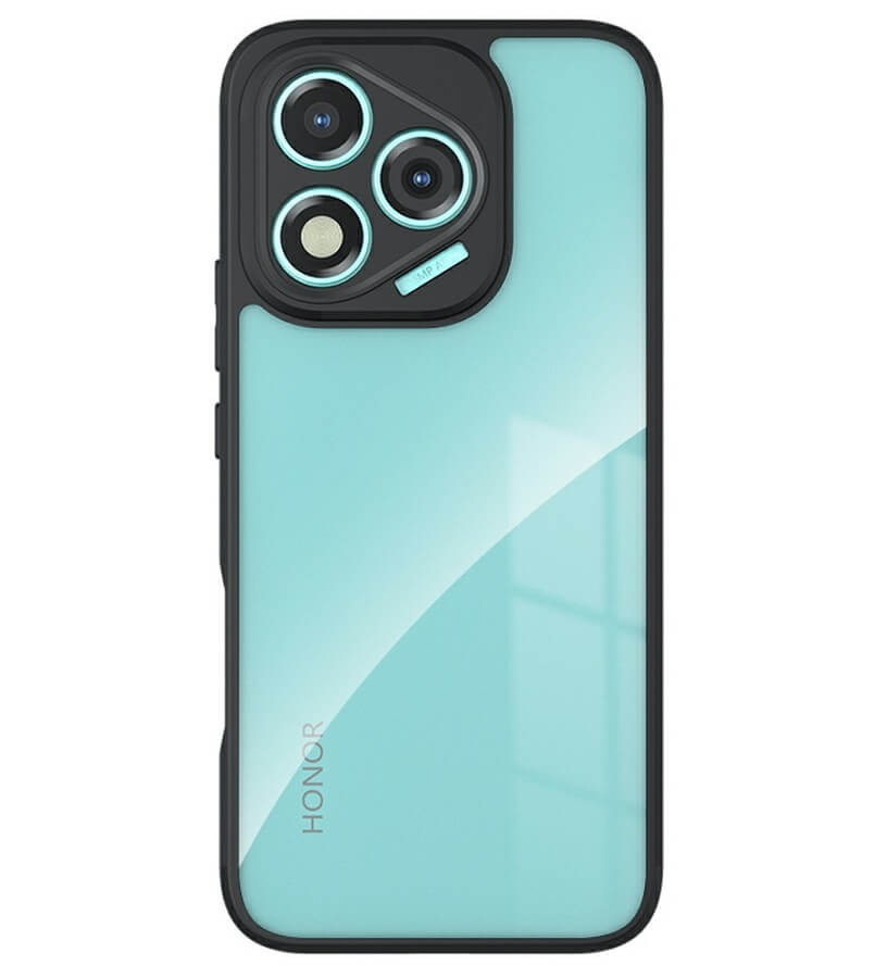 Противоударен Хибриден Калъф за Honor 400 Lite, Shockproof Clear Case, Черен (2)