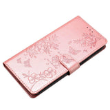 Кожен Калъф с Джобове за Honor 400 Lite, Butterfly Wallet Book Case, Розов (5)