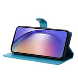 Кожен Калъф с Джобове за Honor 400 Lite, Butterfly Wallet Book Case, Син (5)