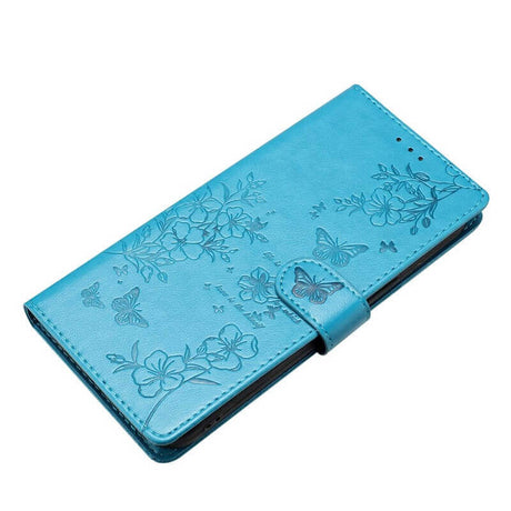 Кожен Калъф с Джобове за Honor 400 Lite, Butterfly Wallet Book Case, Син (6)