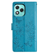 Кожен Калъф с Джобове за Honor 400 Lite, Butterfly Wallet Book Case, Син (2)
