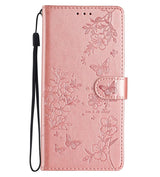 Кожен Калъф с Джобове за Honor 400 Lite, Butterfly Wallet Book Case, Розов
