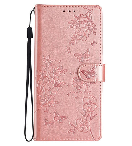 Кожен Калъф с Джобове за Honor 400 Lite, Butterfly Wallet Book Case, Розов