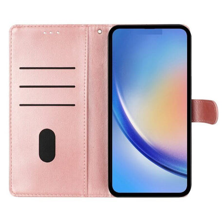 Кожен Калъф с Джобове за Honor 400 Lite, Butterfly Wallet Book Case, Розов (3)