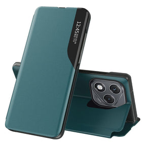 Активен Калъф за Honor 400 Lite, View Window Leather Case, Зелен