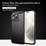 Противоударен Калъф за Honor 400, Premium Carbon Case, Черен (2)