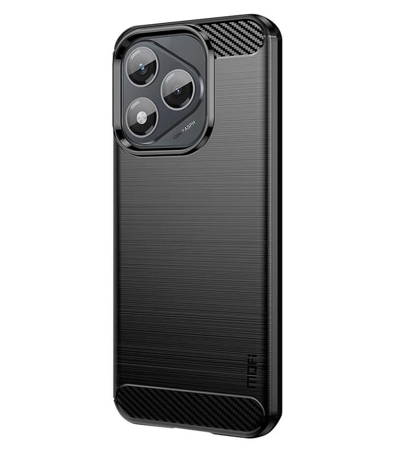 Противоударен Калъф за Honor 400, Premium Carbon Case, Черен