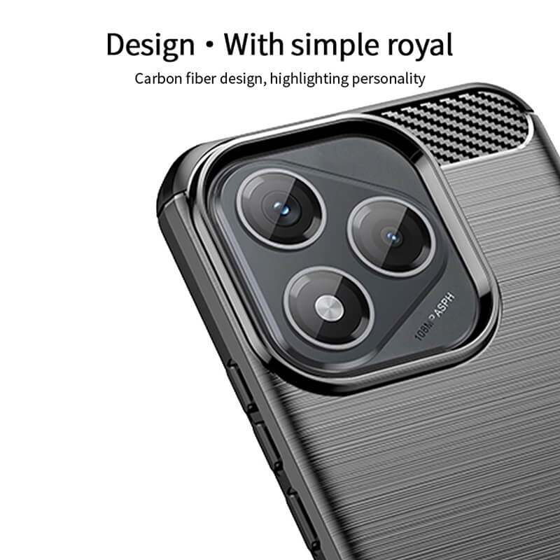 Противоударен Калъф за Honor 400, Premium Carbon Case, Черен (4)