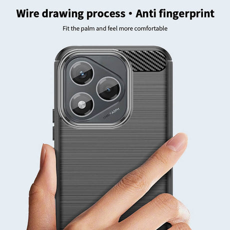 Противоударен Калъф за Honor 400, Premium Carbon Case, Черен (6)