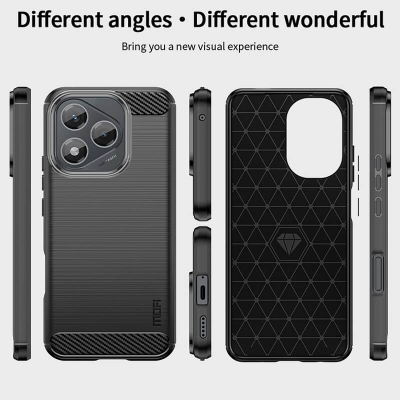 Противоударен Калъф за Honor 400, Premium Carbon Case, Черен (8)