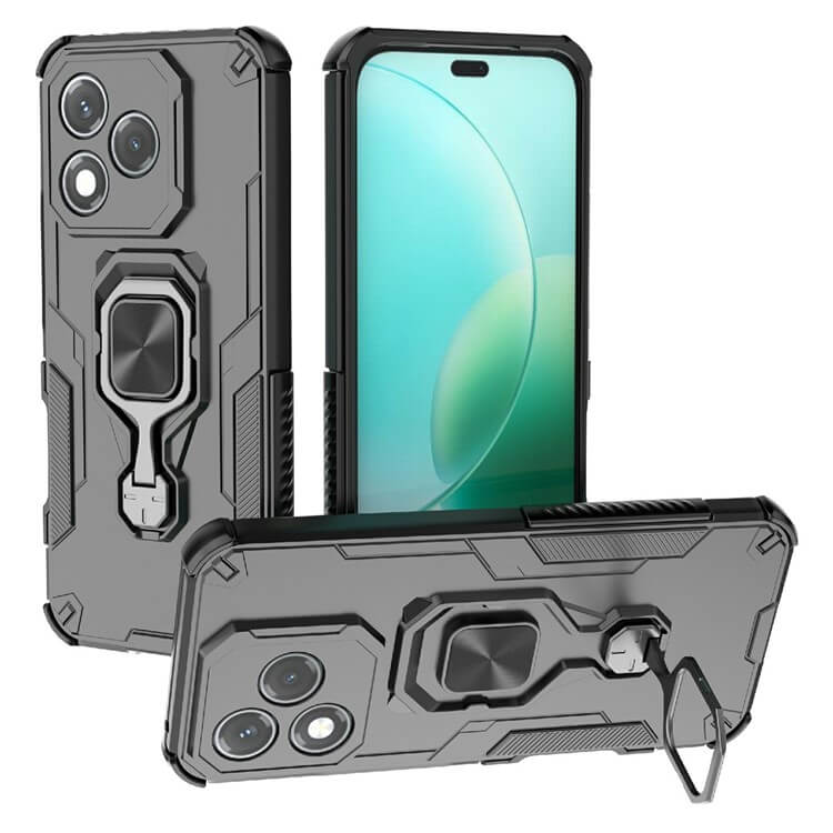 Калъф с Пръстен-Стойка за Honor 400 Lite, Kickstand Armor Case, Черен